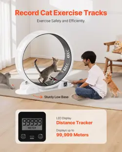 VEVOR CAT EXERCISE WHEEL WITH PEDOMETER - 40.8