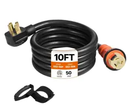VEVOR HEAVY DUTY GENERATOR CORD, 10 FEET GENERATOR POWER CORD, 50AMP