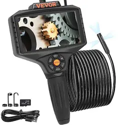 VEVOR 5''HD LED HANDHELD ENDOSCOPE CAMERA,8MM TRIPLE LENS SPLIT SCREEN BORESCOPE