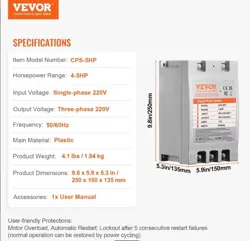 VEVOR PHASE CONVERTER