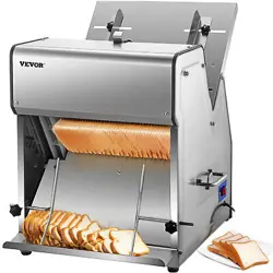 VEVOR COMMERCIAL HEAVY DUTY AUTOMATIC ELECTRIC BREAD SLICER 1/2