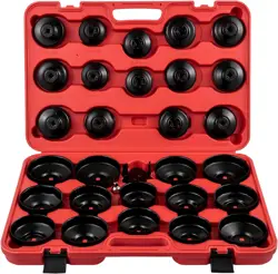 VEVOR OIL FILTER SOCKET SET 30 PCS STEEL BLACK 3-JAM WRENCH