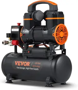 US VEVOR 2.1 GALLON AIR COMPRESSOR  1.2HP 2.2 CFM@90PSI OIL FREE AIR COMPRES#2K