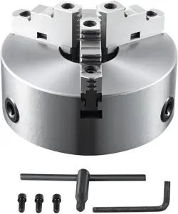US VEVOR 3-JAW LATHE CHUCK, 8'', SELF-CENTERING LATHE CHUCK, 0.16-8 IN/4-200#2K