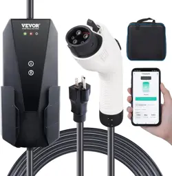 US VEVOR LEVEL 1+2 PORTABLE EV CHARGER 16 AMP 120V OR 240V ELECTRIC VEHICLE CHAR