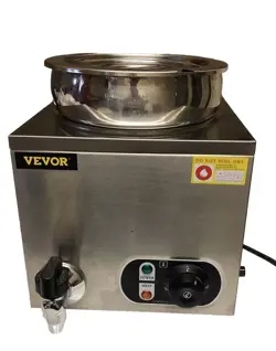VEVOR PRO-STYLE STAINLESS STEEL CONDIMENT SAUCE WARMER WITH WATER TAP CLEAN