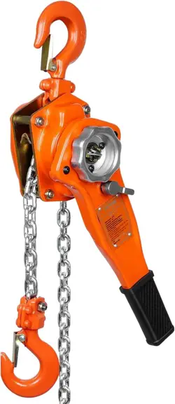 POLIPASTO MANUAL VEVOR 0.75T 10FT CADENA G80 FRENO DOBLE Y GANCHO 360°