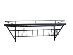 VEVOR, POT & PAN RACK, WALL MOUNTED, 24 INCH, 12 S HOOKS, BLACK