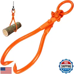VEVOR LOG SKIDDING TONGS, 18 INCH 2 CLAW LOG LIFTING TONGS, HEAVY DUTY STEEL 