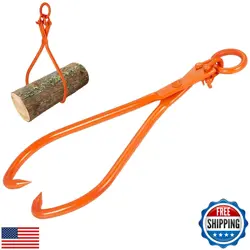 VEVOR LOG SKIDDING TONGS, 32 INCH 2 CLAW LOG LIFTING TONGS, HEAVY DUTY STEEL 