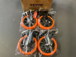 VEVOR CASTER WHEELS, 6-INCH SWIVEL PLATE CASTERS, SET OF 4, WITH SECURITY