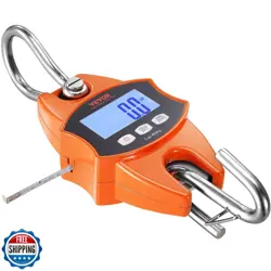 VEVOR DIGITAL CRANE SCALE, 880 LBS/400 KG, INDUSTRIAL HEAVY DUTY HANGING SCAL