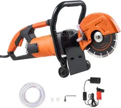 US VEVOR ELECTRIC CONCRETE SAW, 7 IN, 1900 W MOTOR CIRCULAR SAW CUTTER WITH MAX.