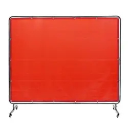 VEVOR WELDING SCREEN WITH FRAME, 6' X 8' WELDING CURTAIN SCREEN, FLAME-RESISTANT