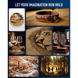 ‌VEVOR 60W 40X60CM CO2 LASER ENGRAVER W/DIGITAL CONTROL FOR WOOD/LEATHER/ACRYLIC