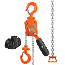 	VEVOR MANUAL LEVER CHAIN HOIST 1/4 TON 550 LBS CAPACITY 10 FT COME ALONG G80	