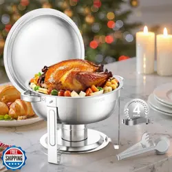 VEVOR CHAFING DISH BUFFET SET, 5 QT 4 PACK,STAINLESS STEEL CHAFER WITH 4 FULL