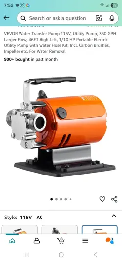 VEVOR WATER TRASFER PUMP