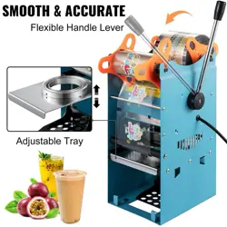 VEVOR MANUAL TEA CUP SEALER MACHINE, 300-500 CUP/H