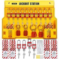 VEVOR 58 PCS LOCKOUT TAGOUT KITS, ELECTRICAL SAFETY LOTO KIT INCLUDES PADLOCKS, 