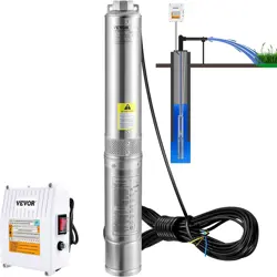 1HP/230V VEVOR DEEP WELL SUBMERSIBLE PUMP, 3HP 230V/60HZ, 37GPM 640 FT HEAD,
