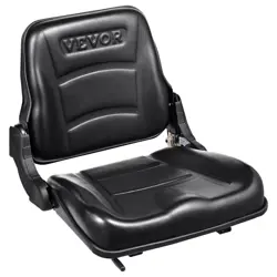 VEVOR UNIVERSAL FORKLIFT SEAT, FOLD DOWN TRACTOR SEAT WITH ADJUSTABLE ANGLE BACK