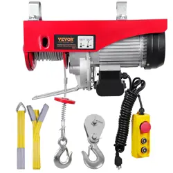 VEVOR 880LBS ELECTRIC HOIST CRANE WINCH WITH WIRED REMOTE CONTROL 850W 110V