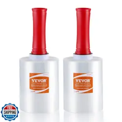 VEVOR STRETCH FILM, 5 INCHES X 1000 FEET, 2 PACK, 80 GAUGE INDUSTRIAL STRENGT