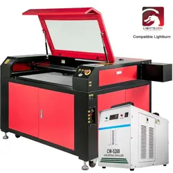 VEVOR 100W LASER ENGRAVING CUTTING MACHINE 60X90CM W/ CW5200 WATER CHILLER