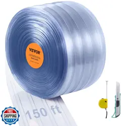 VEVOR STRIP CURTAIN, 150' LENGTH X 8