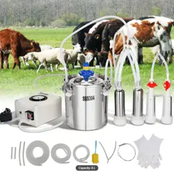 VEVOR GOAT MILKING MACHINE, 6 L 304 STAINLESS STEEL BUCKET, ELECTRIC AUTOMATIC