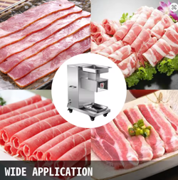 COMMERCIAL 500KG/H MEAT CUTTING MACHINE 3MM BLADE MEAT SLICER CUTTER DICER VEVOR