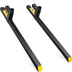 CLAMP ON PALLET FORKS FOR TRACTOR BUCKET 2000LBS CAPACITY HEAVY DUTY 60IN