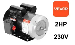 ✳️DUTY FREE✳️VEVOR 2HP MOTOR 1725RPM AC 115V/230V 56C 1-PHASE 5/8