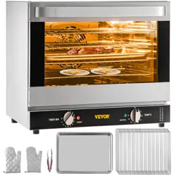 VEVOR COUNTERTOP CONVECTION OVEN COMMERCIAL TOASTER BAKER STAINLESS 60QT 120V