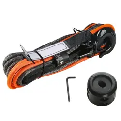 1/4 IN. X 50 FT.10,000 LBS. SYNTHETIC WINCH LINE CABLE ROPE WITH SLEEVE STOPPER