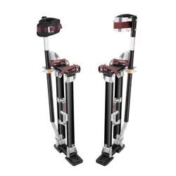 36''-50'' SILVER VEVOR DRYWALL STILTS, ADJUSTABLE ALUMINUM TOOL STILTS