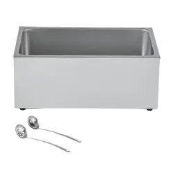 UIMOSO COMMERCIAL COUNTERTOP FOOD WARMER BUFFET BAIN MARIE 1200W STEAM TABLE