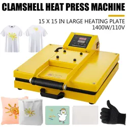 HEAT PRESS MACHINE 15 X 15 IN SUBLIMATION PRINTER TRANSFER FOR DIY T-SHIRT 810087874438
