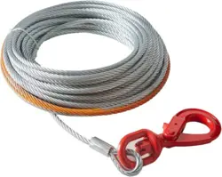 VEVOR GALVANIZED STEEL WINCH CABLE 3/8INCH 100FEET 15,200 LBS BREAKING STRENGTH/