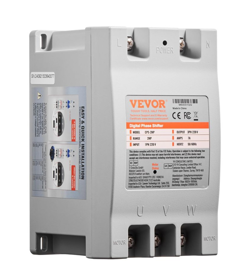 VEVOR 3 PHASE CONVERTER 2HP 7A 220V SINGLE PHASE TO 3 PHASE