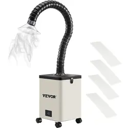 VEVOR 80W PURE AIR FUME EXTRACTOR 3 FILTER SMOKE PURIFIER FOR LASER ENGRAVER NEW