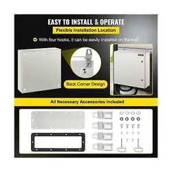 VEVOR NEMA STEEL ENCLOSURE, 24 X 24 X 8'' NEMA 4X STEEL ELECTRICAL BOX, IP66 ...
