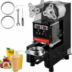 US ELECTRIC FULLY-AUTOMATIC CUP SEALER SEALING MACHINE SAFTY FOR MILK BUBBLE TEA
