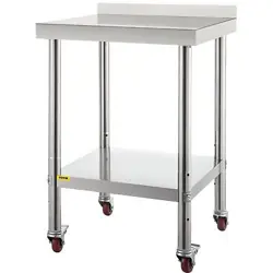 VEVOR STAINLESS STEEL PREP TABLE, 24 X 24 X 35 INCH, 440LBS LOAD CAPACITY HEAVY