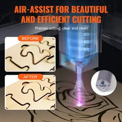 VEVOR LASER ENGRAVER ENGRAVING MACHINE 20W COMPRESSED ROTARY ROLLER 15.7X15.7