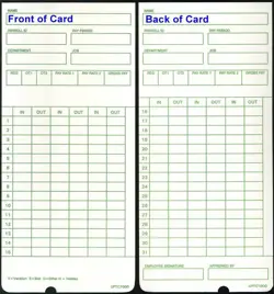 (200) VEVOR COMPATIBLE TIME CARDS TWO-SIDED MONTHLY TIMESHEETS FOR 9600