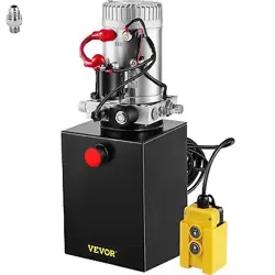 VEVOR HYDRAULIC POWER UNIT 6 QUART HYDRAULIC PUMP SINGLE ACTING 3200 PSI MAX POW