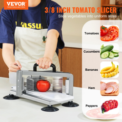 VEVOR COMMERCIAL TOMATO SLICER, 3/8 INCH TOMATO CUTTER SLICER, STAINLESS STEEL