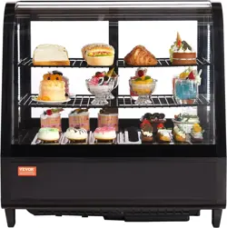 REFRIGERATED DISPLAY CASE, 3.5 CU.FT./100L, 2-TIER, COUNTERTOP PASTRY DISPLAY